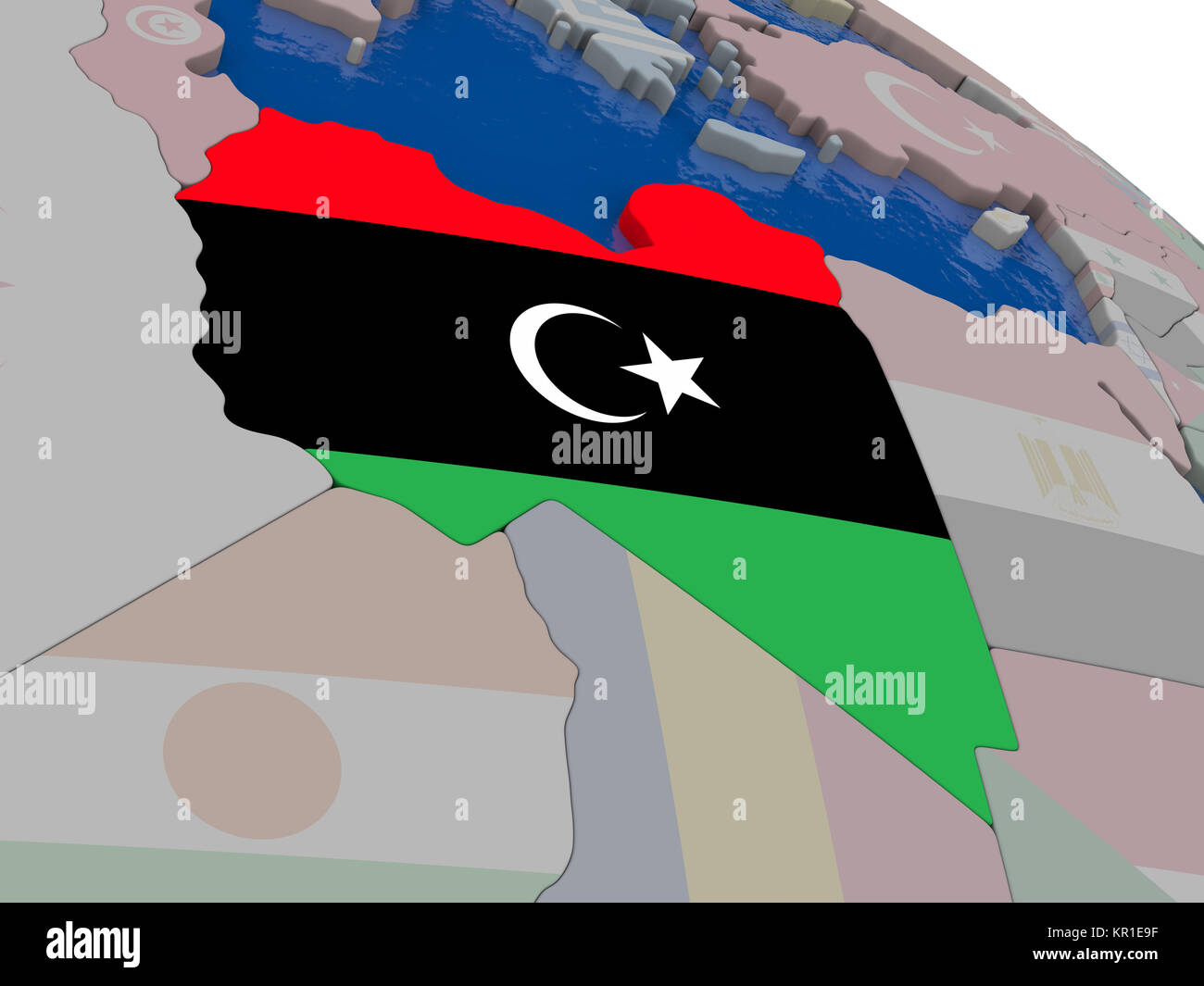 3d rendering libya flag hi-res stock photography and images - Alamy