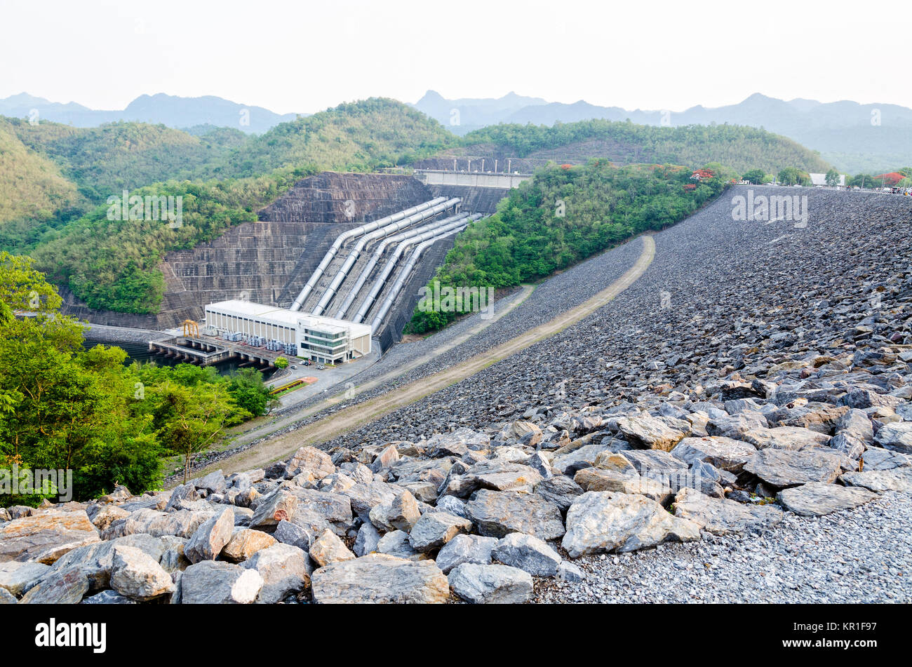 Hydroelectric power stations Stock Photo