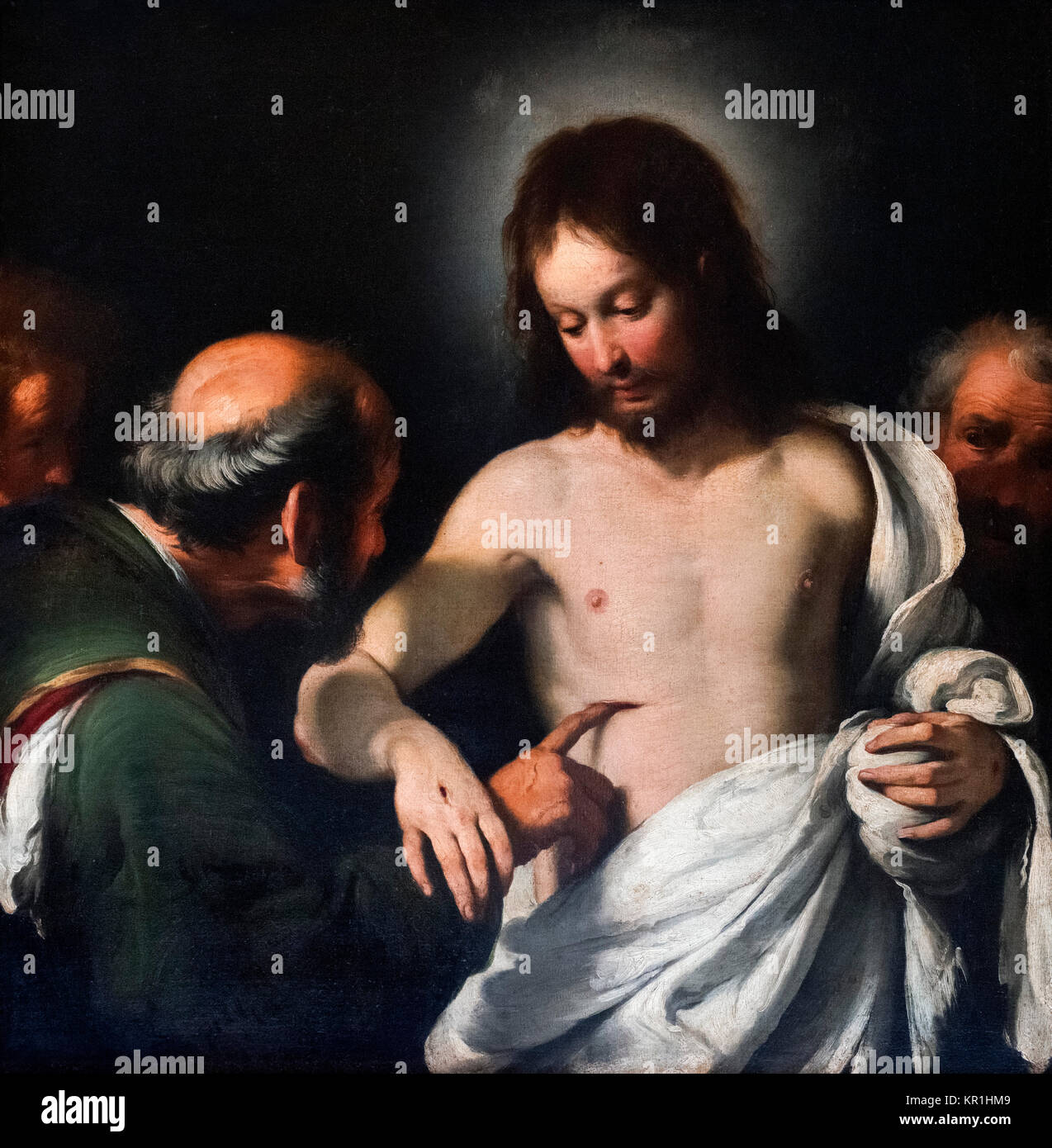 Doubting Thomas. The Incredulity of St Thomas by Bernardo Strozzi (1582-1644), c.1620 Stock Photo