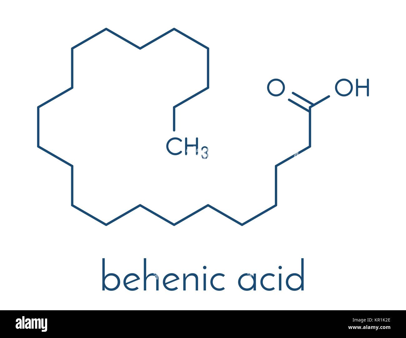 Stearic Acid Saturated Fatty Acid Molecule Stock Illustration -  Illustration of molecule, vegetable: 188425352