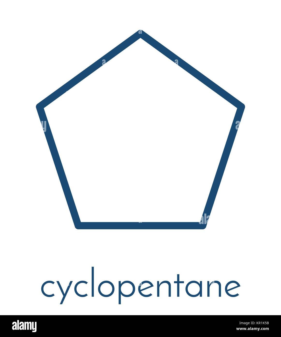 Cyclopentane cycloalkane molecule. Used in refrigerators and freezers ...
