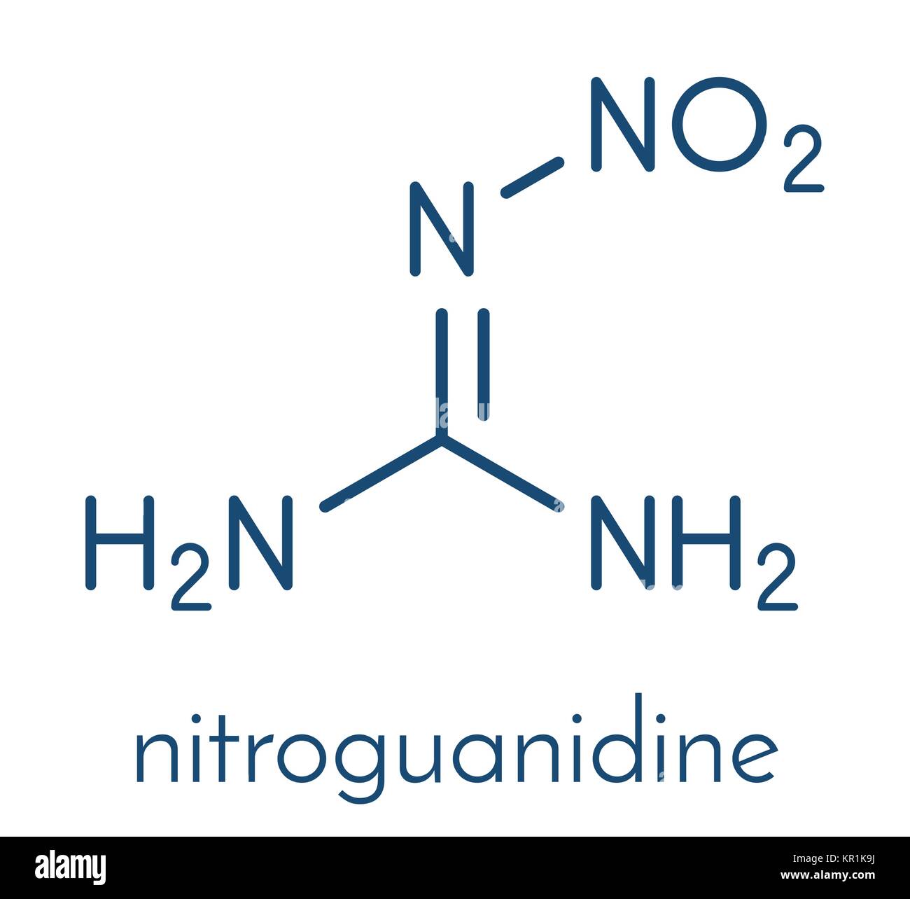 Nitroguanidine explosive molecule. Skeletal formula Stock Vector Image ...