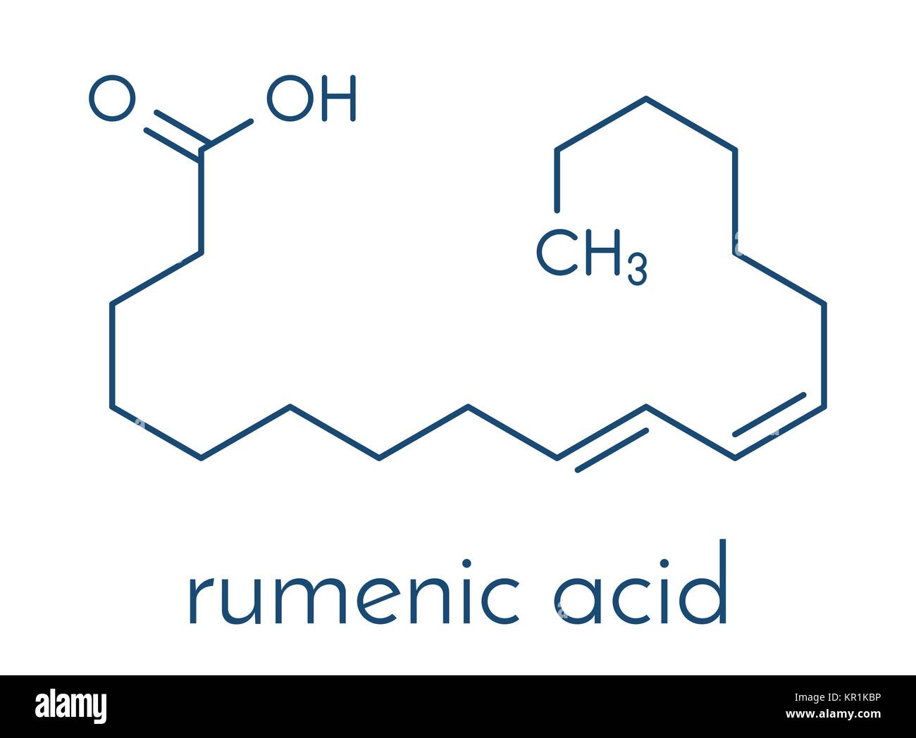 Rumenic acid (bovinic acid, conjugated linoleic acid, CLA) fatty acid