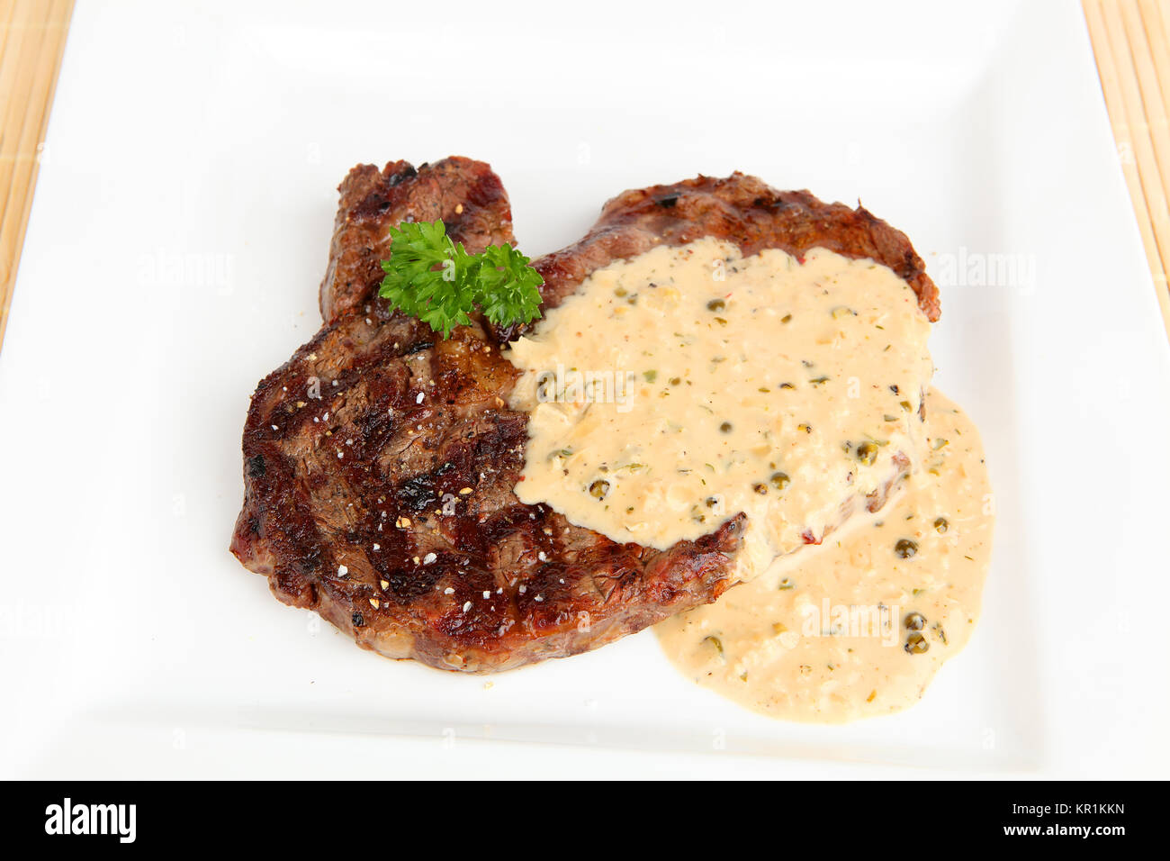 steak with pepper sauce Stock Photo - Alamy