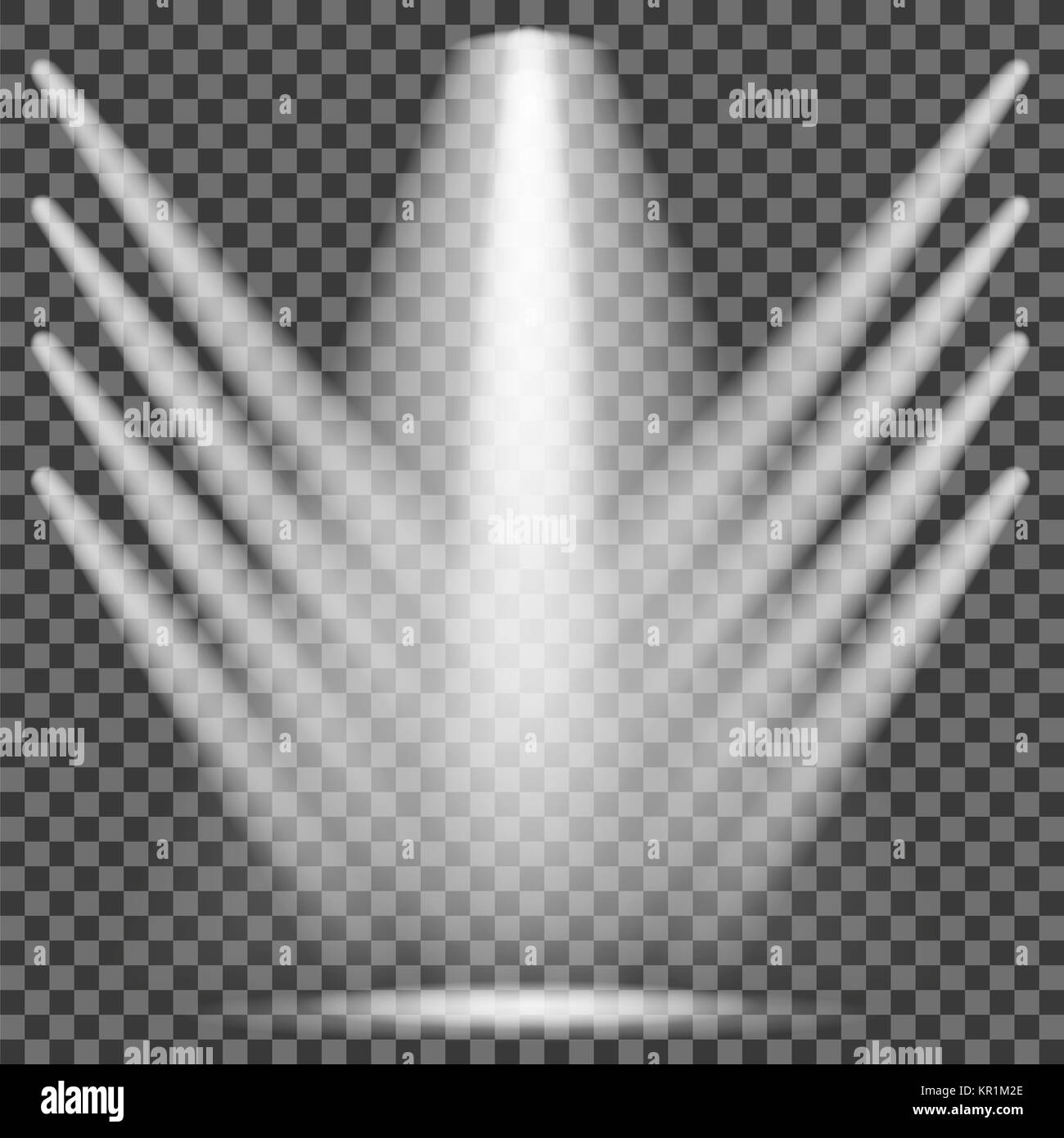 Set of White Spotlights Stock Photo Alamy