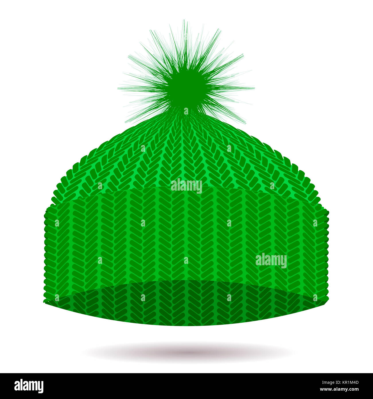 Green Knitted Cap. Winter Hat Stock Photo Alamy