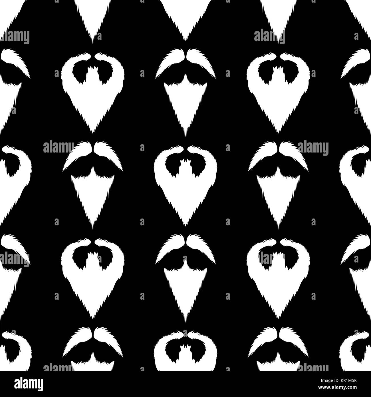 Beard Silhouette Seamless Pattern Stock Photo - Alamy