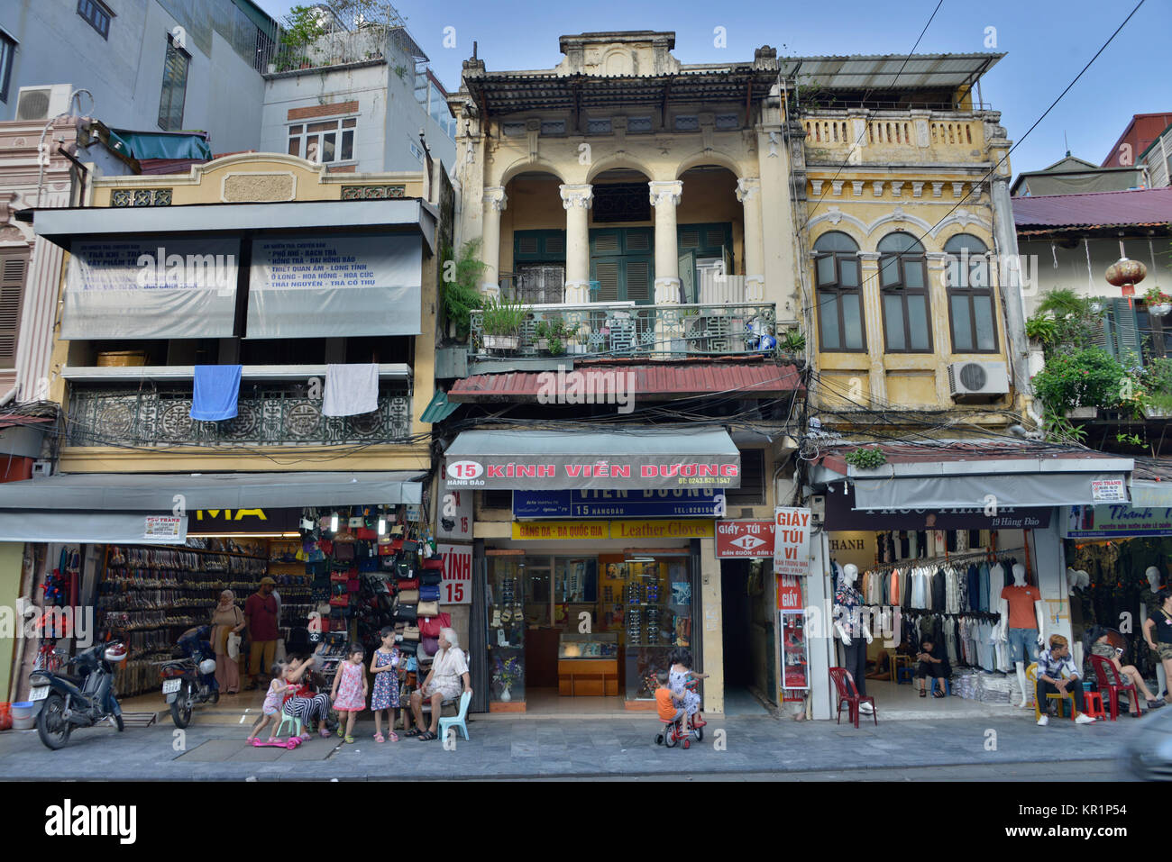 Dwelling house, Old Town, Hanoi, Vietnam, Wohnhaus, Altstadt Stock Photo
