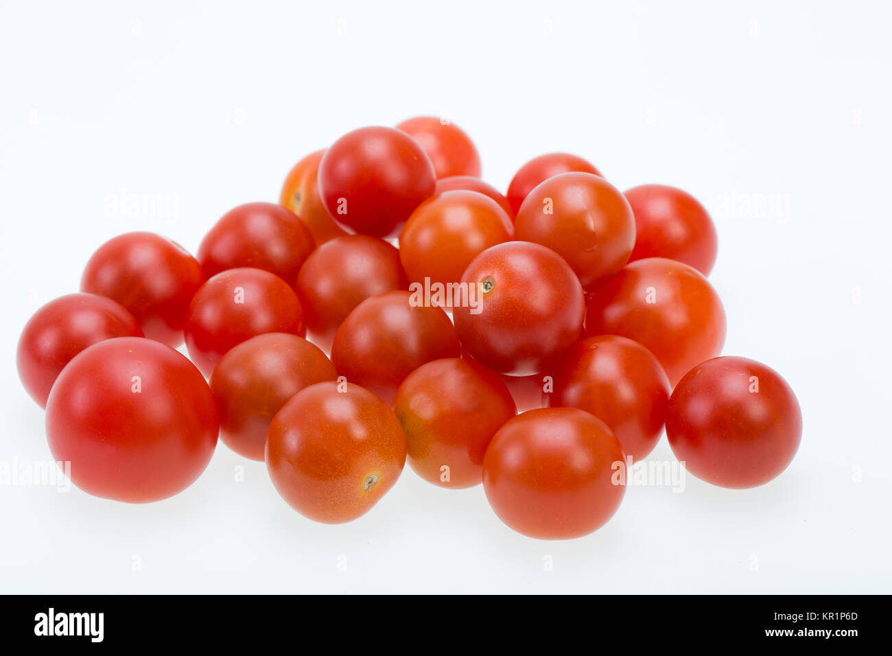 Fresh ripe cherry tomatoes isolated on a white background Stock Photo ...
