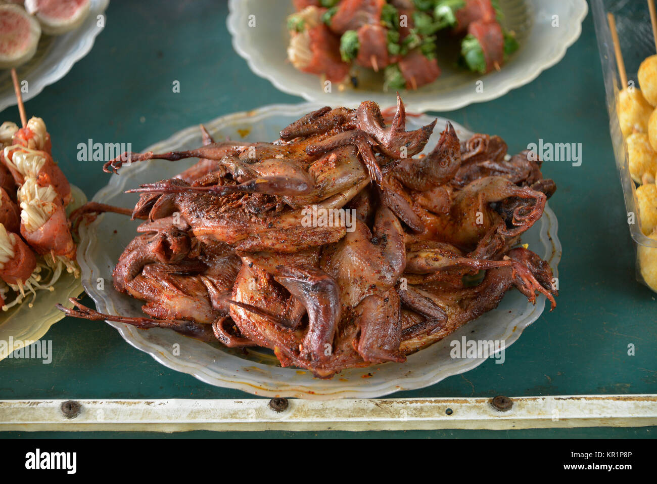 Pigeon roasts, Sat. Pa, Vietnam, Taubenbraten, Sa Pa Stock Photo