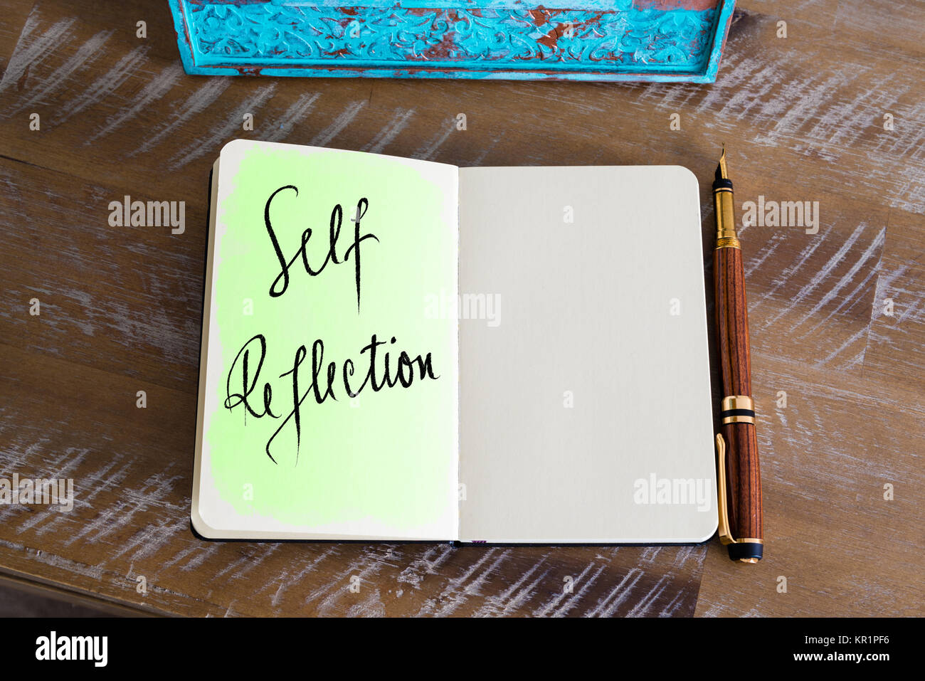 Reflection Notebook Text Handwritten Text Self Reflection Stock Photo - Alamy