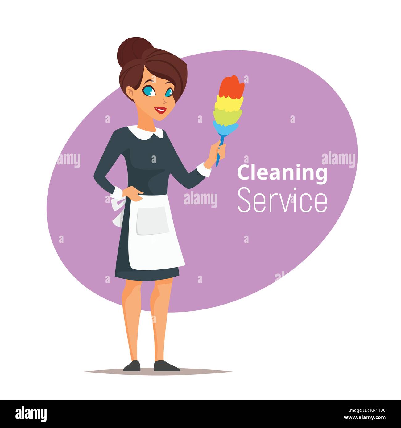 cleaning service woman Stock Vector