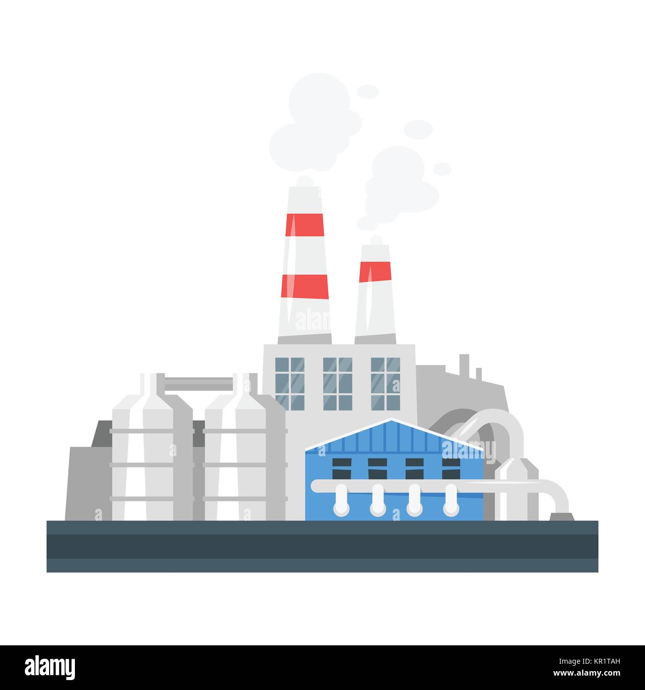 illustration of industrial plant. Stock Vector