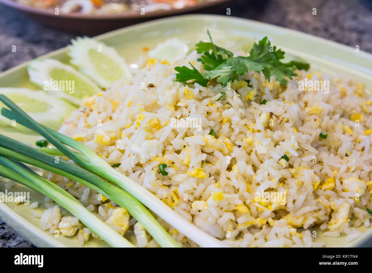 Crab Fried Rice Stock Photo Alamy