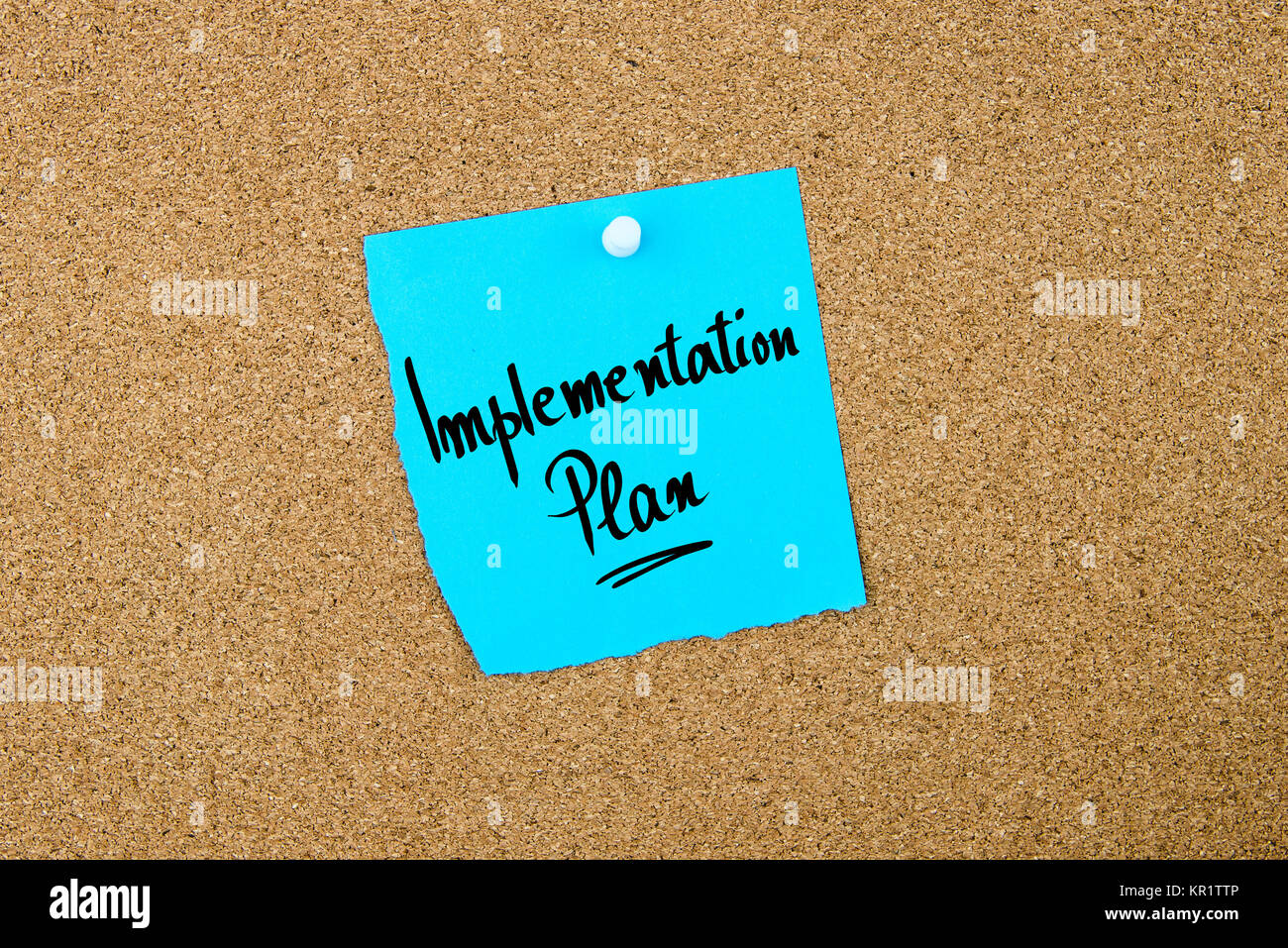 Implementation Plan written on blue paper note Stock Photo - Alamy