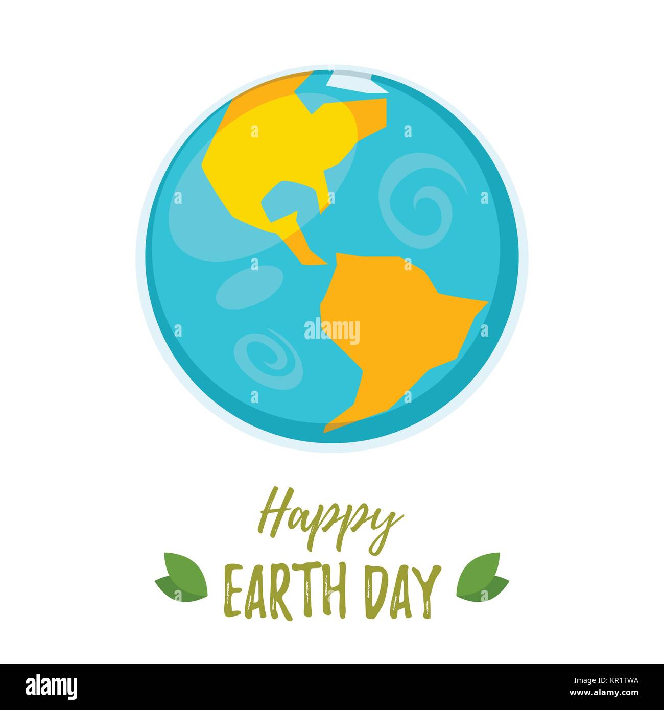 Earth Day greeting card Stock Vector
