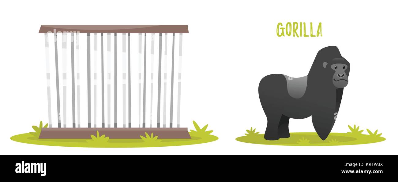 illustration of gorilla Stock Vector