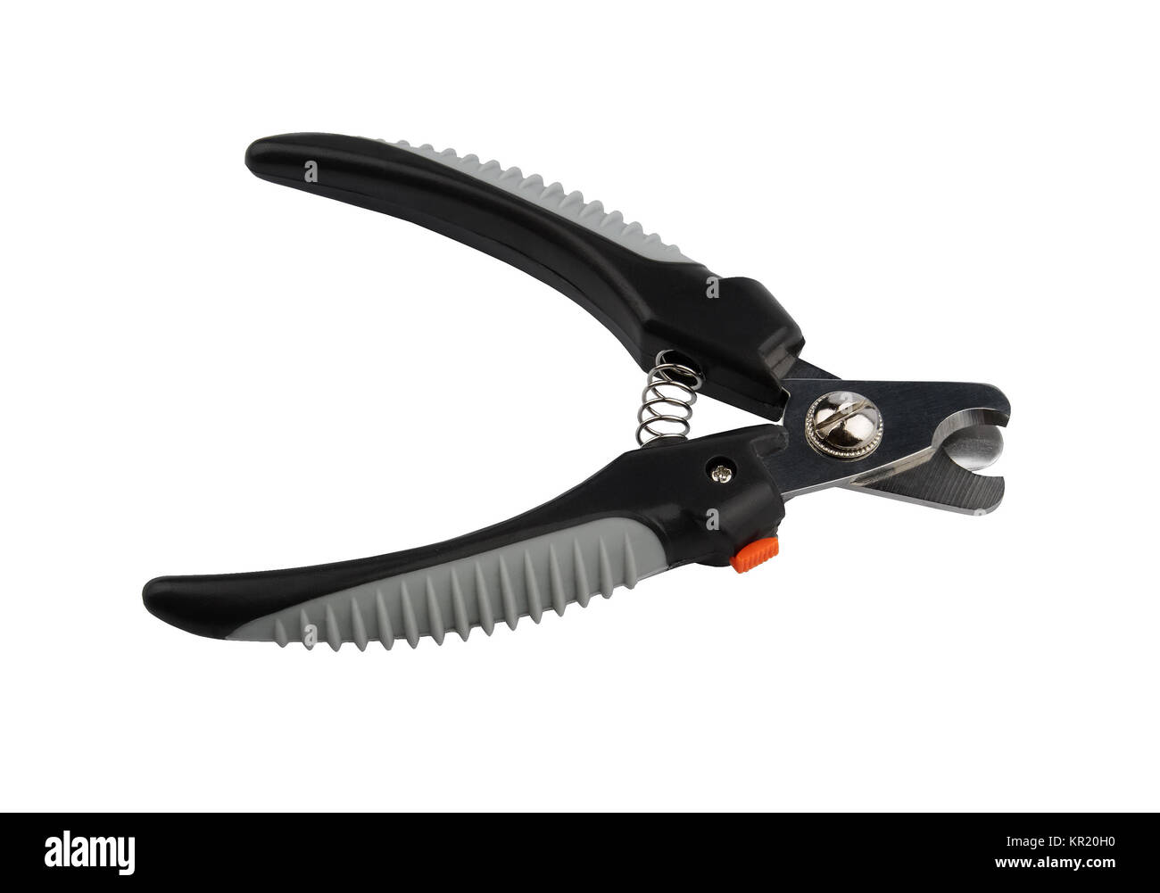 Scissors for claws for pets (dogs, cats) with limiter, closeup Stock