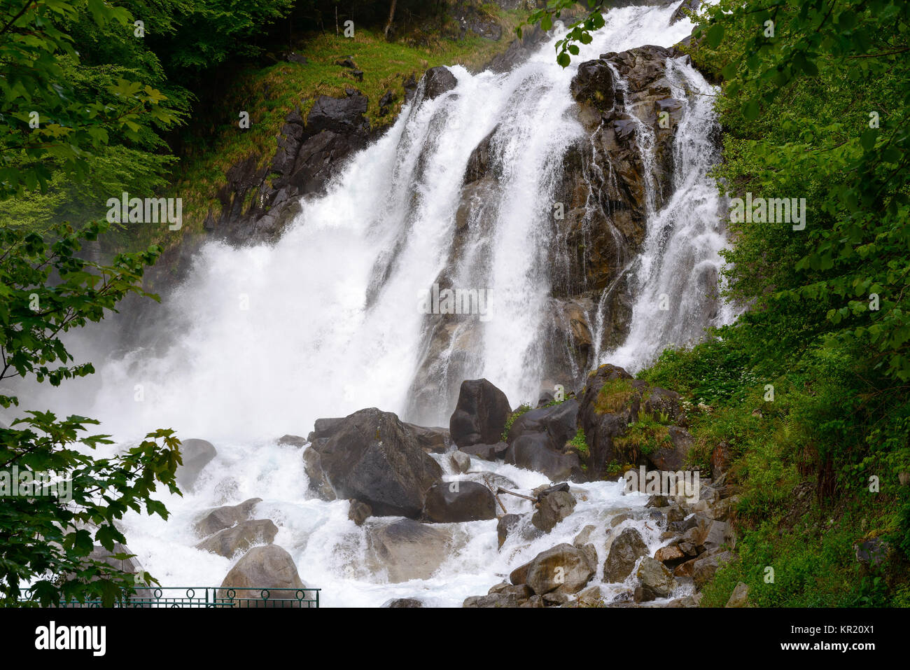 torrent in the french Pyrenees Stock Photo