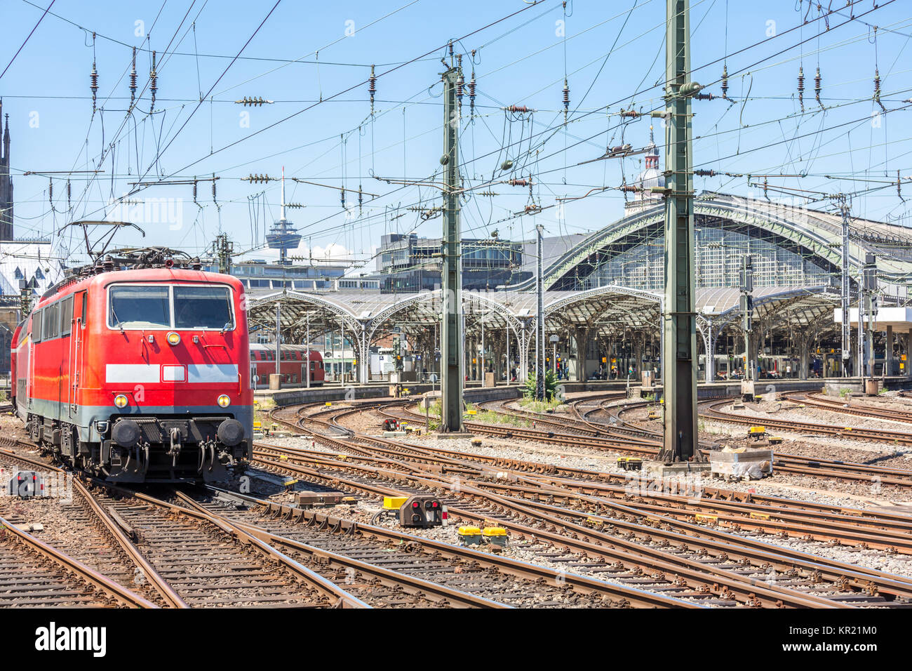 Commuter Train in Germany Stock Photo