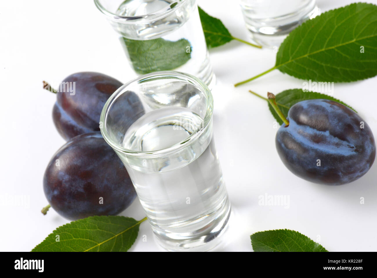 Shots of plum brandy (slivovitz Stock Photo Alamy