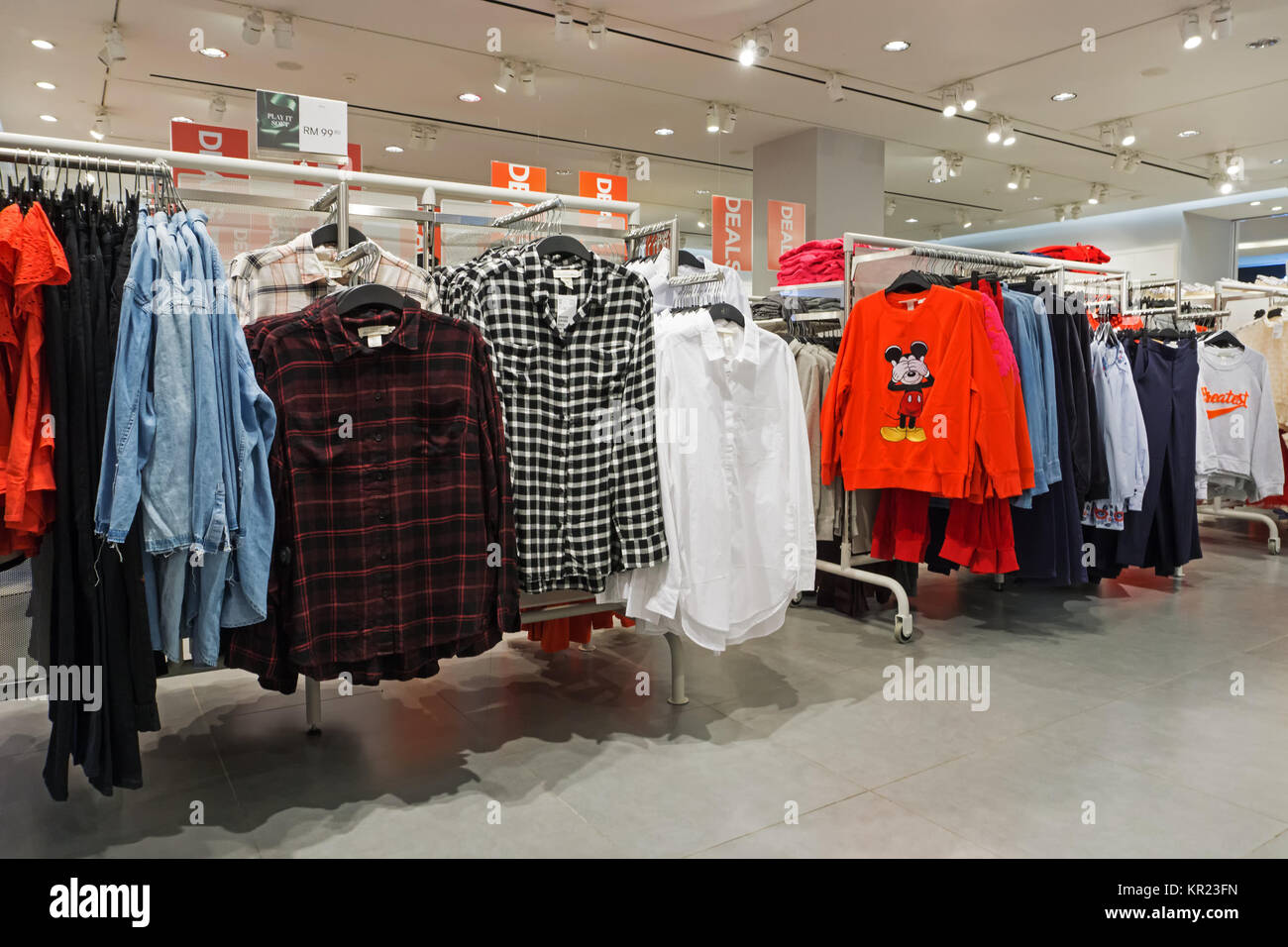 Kota Kinabalu, Malaysia - December 14, 2017: Inside of H and M store in  Imago Shopping Mall. H&M is a Swedish multinational retail-clothing company  fo Stock Photo - Alamy