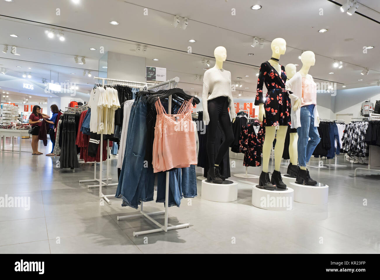 Kota Kinabalu, Malaysia - December 14, 2017: Inside of H and M store in ...