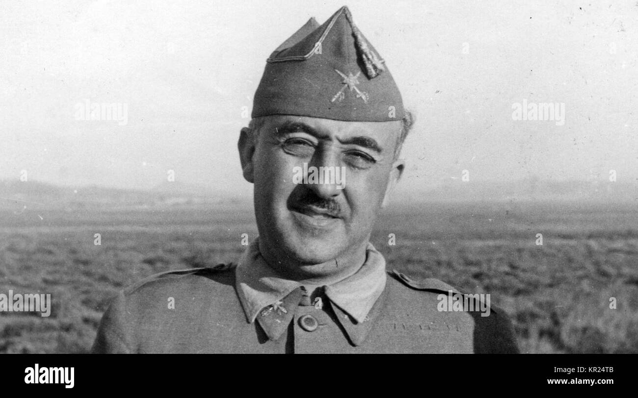 FRANCISCO FRANCO (1892-1975) as Spanish Generalisimo of the National Army about 1937 during the Spanish Civil War. Stock Photo