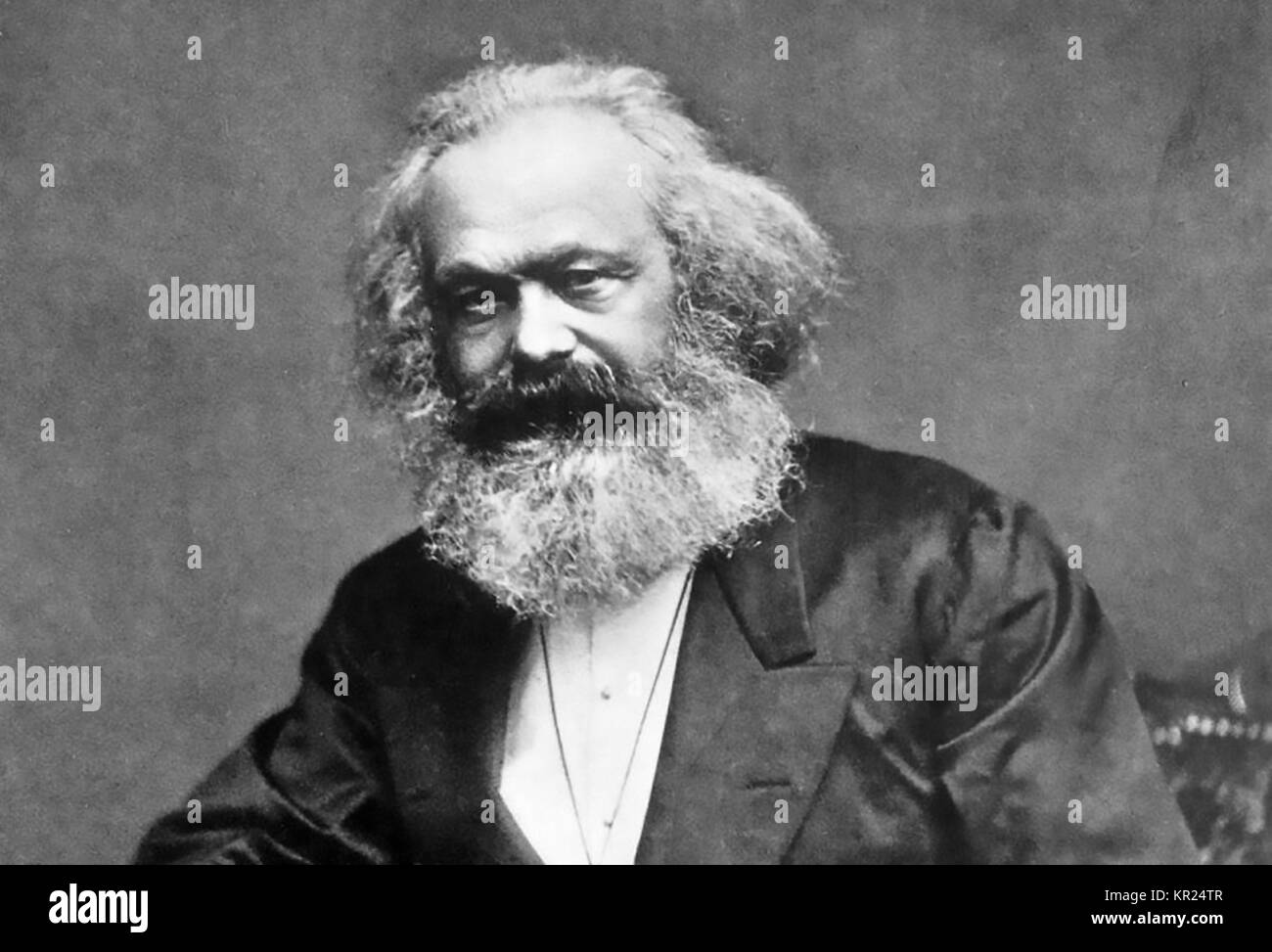 KARL MARX (1818-1883)  Prussian-born economic theorist in 1875 Stock Photo