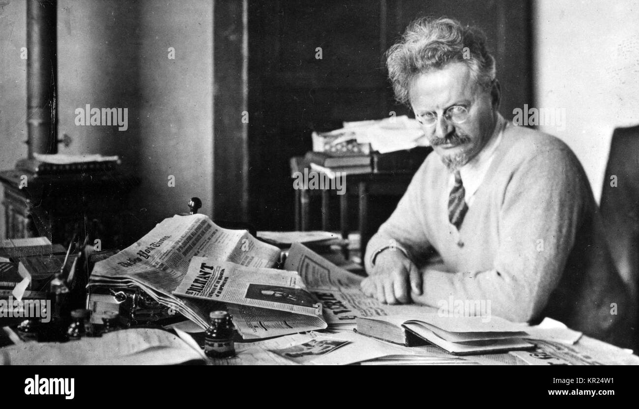 LEON TROTSKY (1879-1940) Soviet Marxism revolutionary in Mexico about 1938 Stock Photo