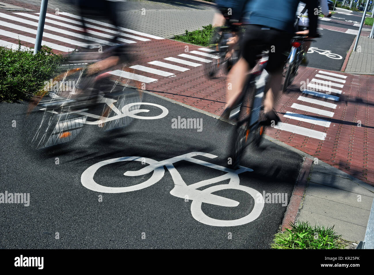 Sign Riders Street Bicycle road sign and bike riders Stock Photo - Alamy