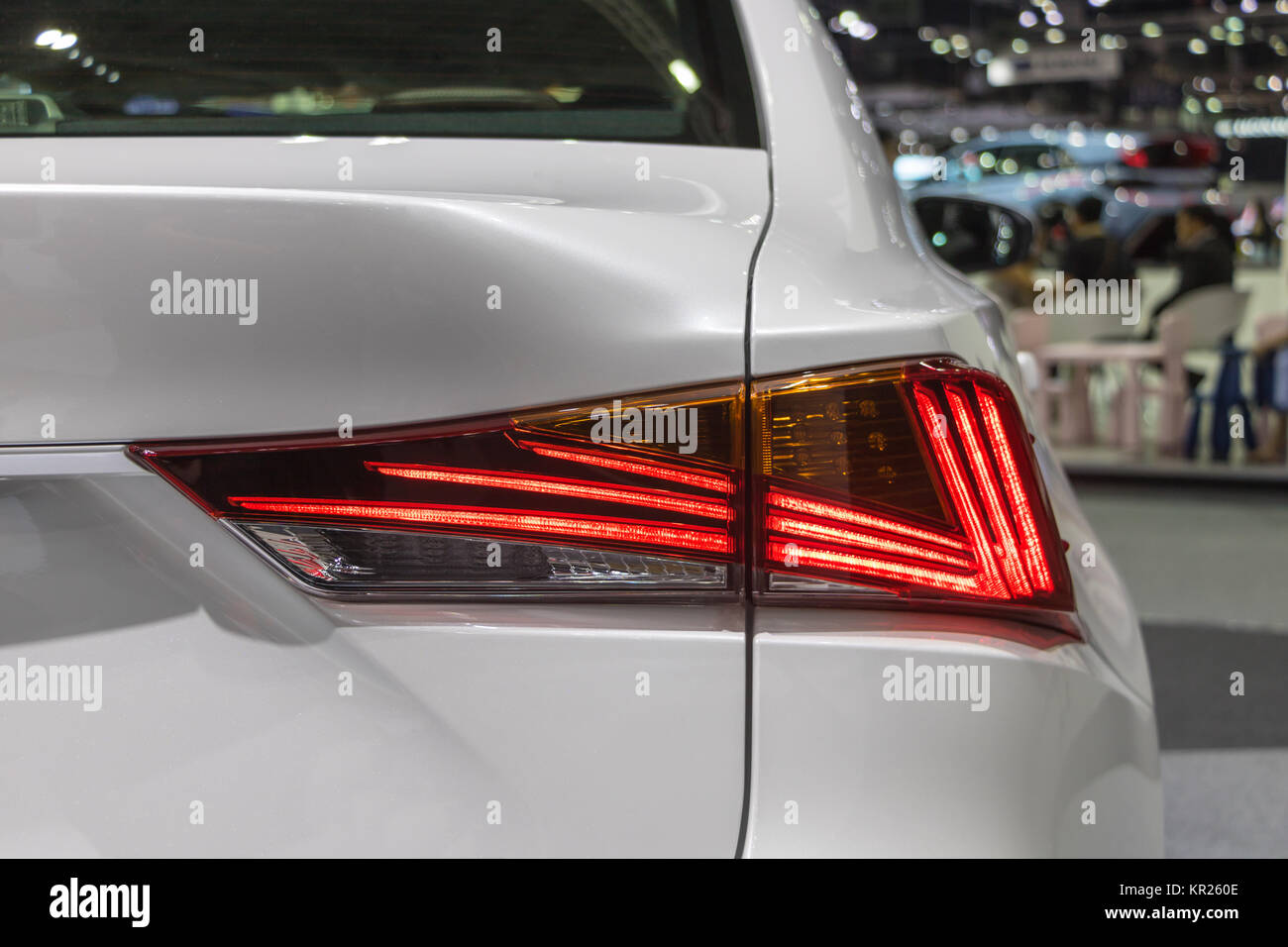 The Closeup Back Red Tail light car Stock Photo Alamy