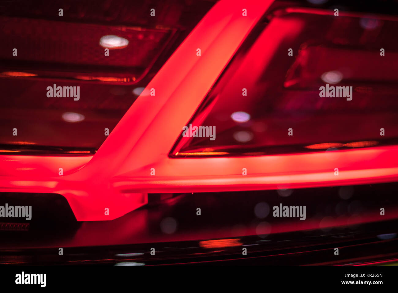The Closeup Back Red Tail light car Stock Photo Alamy