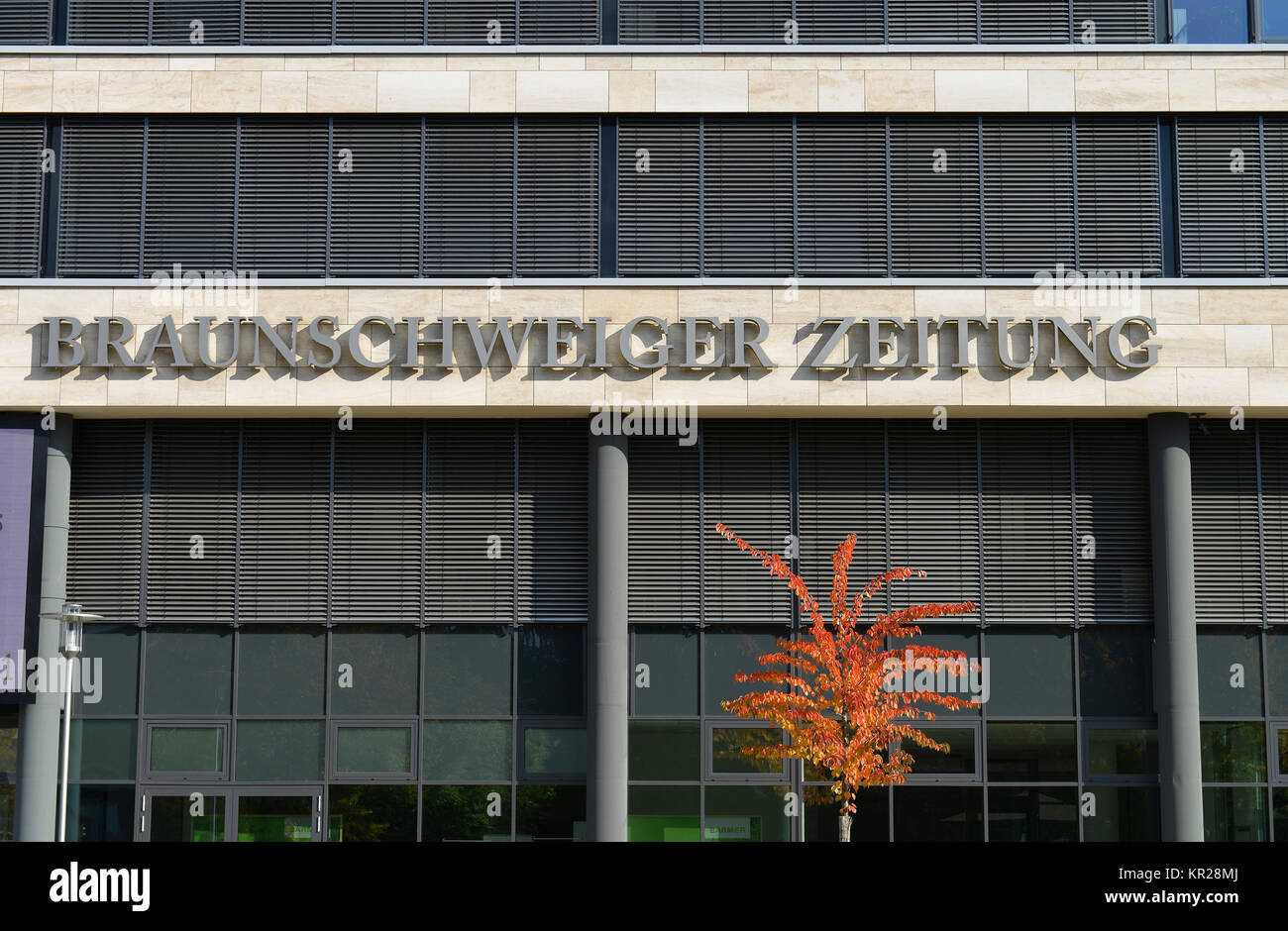 Brunswick newspaper, bottom to brothers, Brunswick, Lower Saxony, Germany, Braunschweiger Zeitung, Hintern Bruedern, Braunschweig, Niedersachsen, Deut Stock Photo