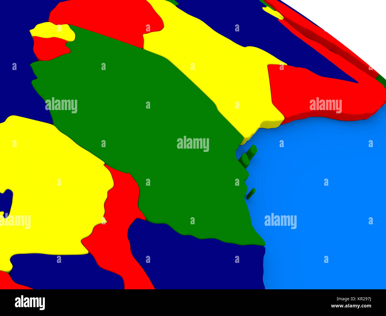 Tanzania 3d map hi-res stock photography and images - Alamy