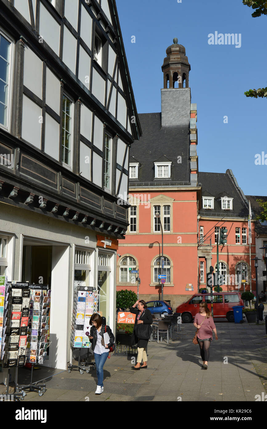 City hall, Old Town, becoming, food, North Rhine-Westphalia, Germany, Rathaus, Altstadt, Werden, Essen, Nordrhein-Westfalen, Deutschland Stock Photo