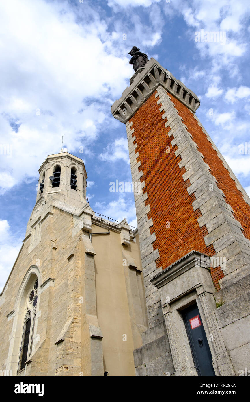 Chapelle Notre Dame de la Salette on Mont Pipet in Vienne, France. Stock Photo