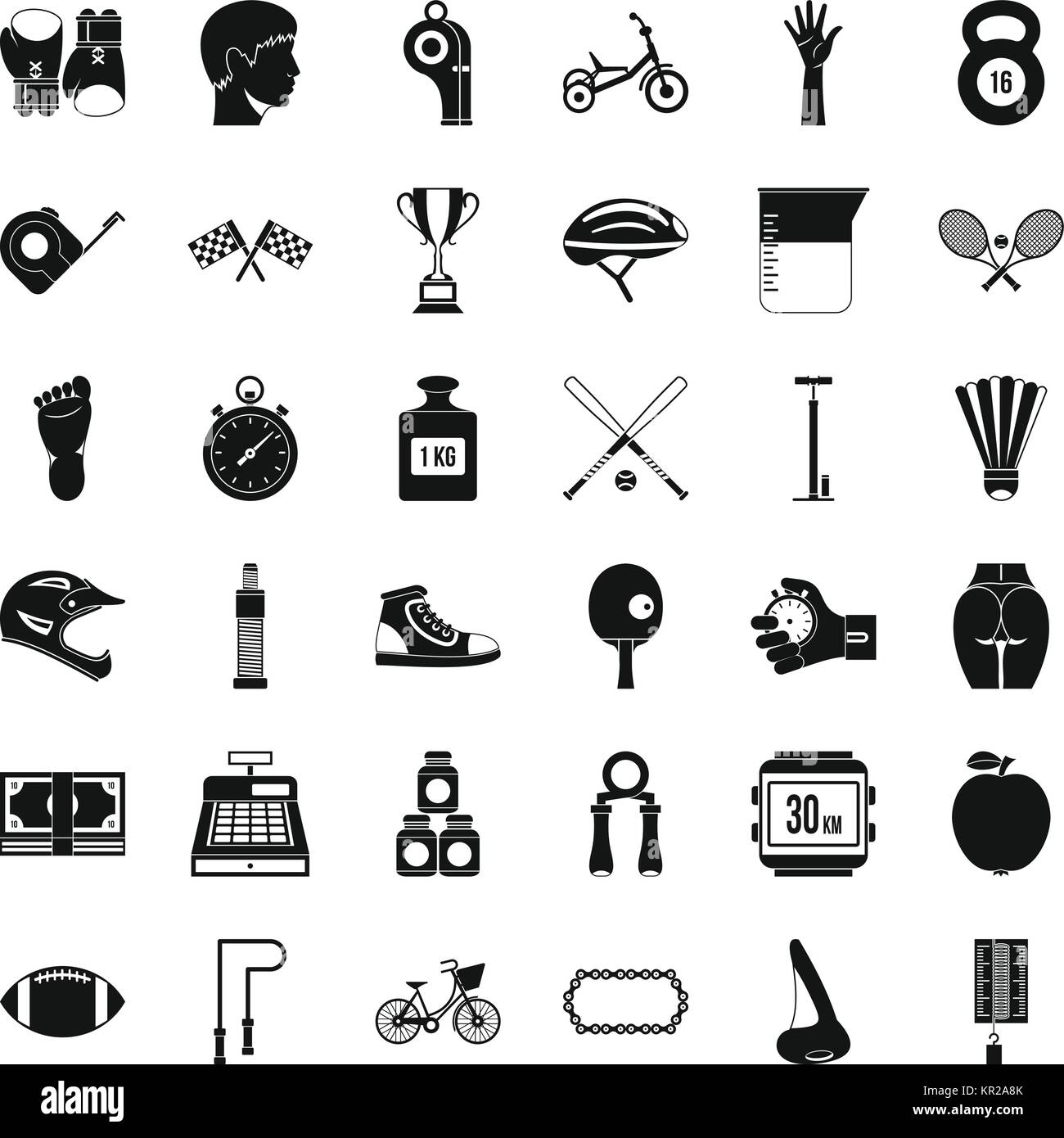 Training icons set, simple style Stock Vector Image & Art - Alamy