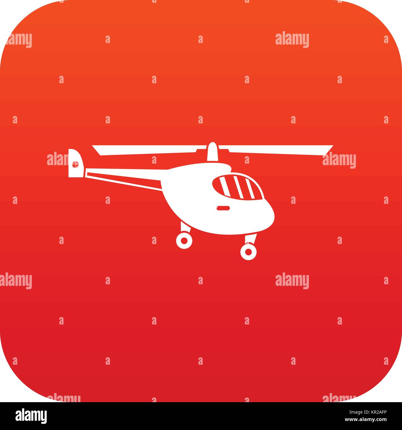 Helicopter icon digital red Stock Vector
