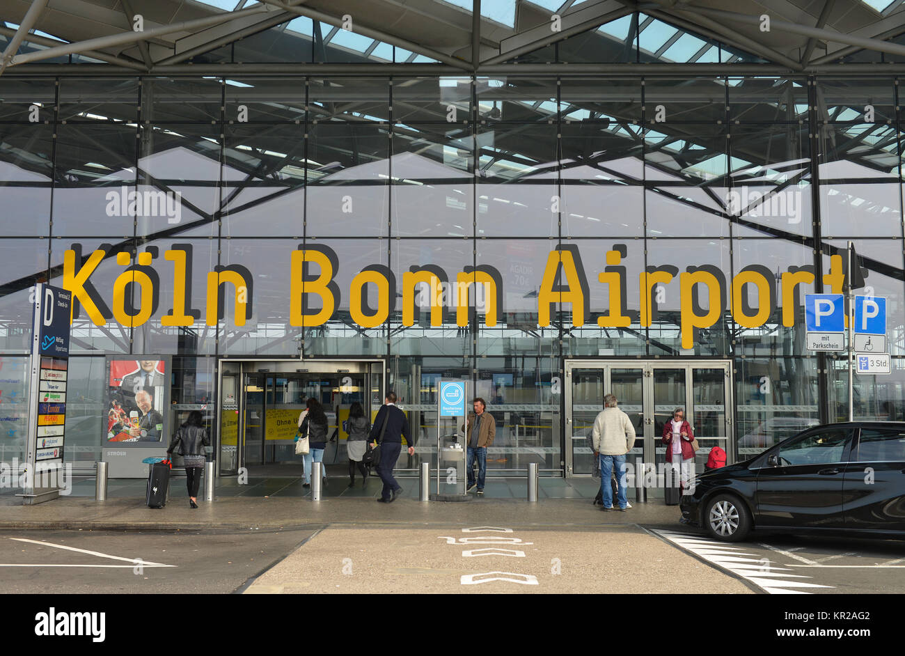 Terminal D, airport of Cologne / Bonn, North Rhine-Westphalia, Germany, Flughafen Koeln / Bonn, Nordrhein-Westfalen, Deutschland Stock Photo