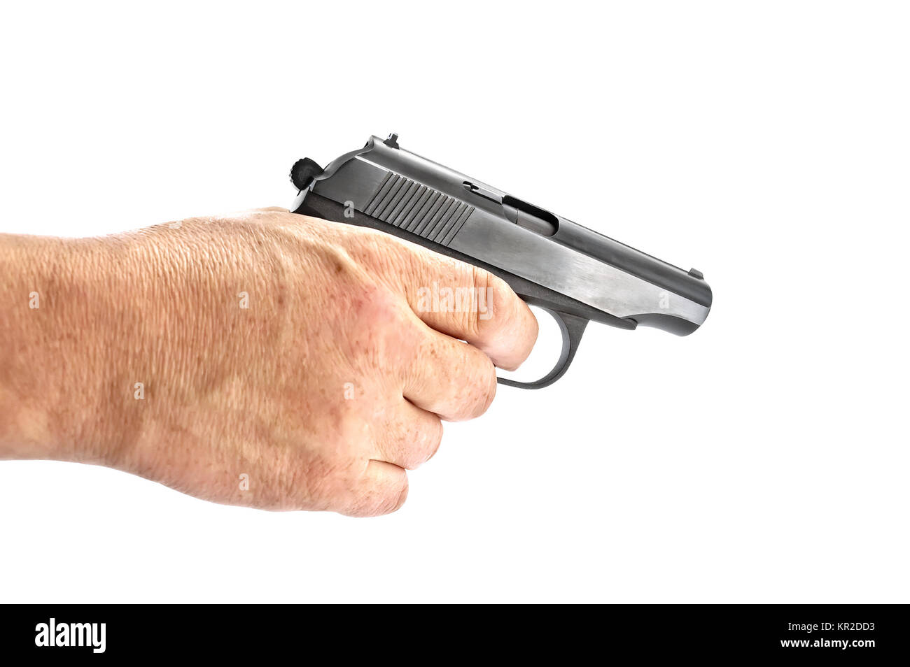 Pistol in hand Stock Photo - Alamy