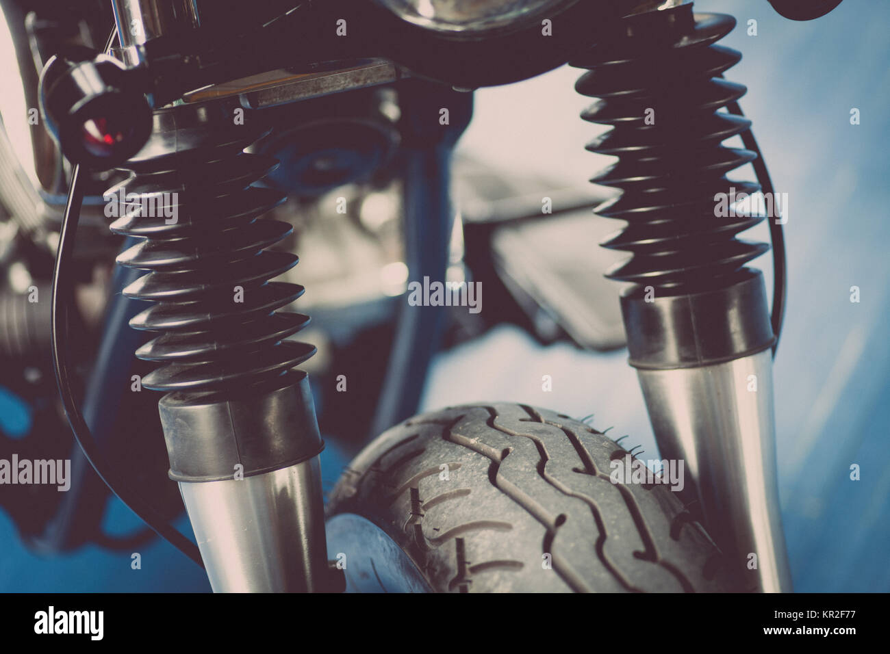 Motorcycle suspension detail Stock Photo Alamy