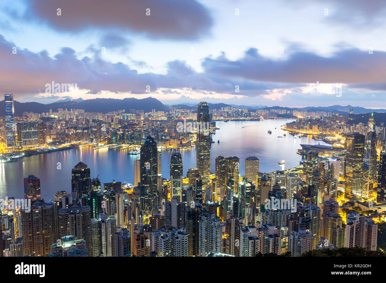 Hong Kong sunrise Stock Photo Alamy