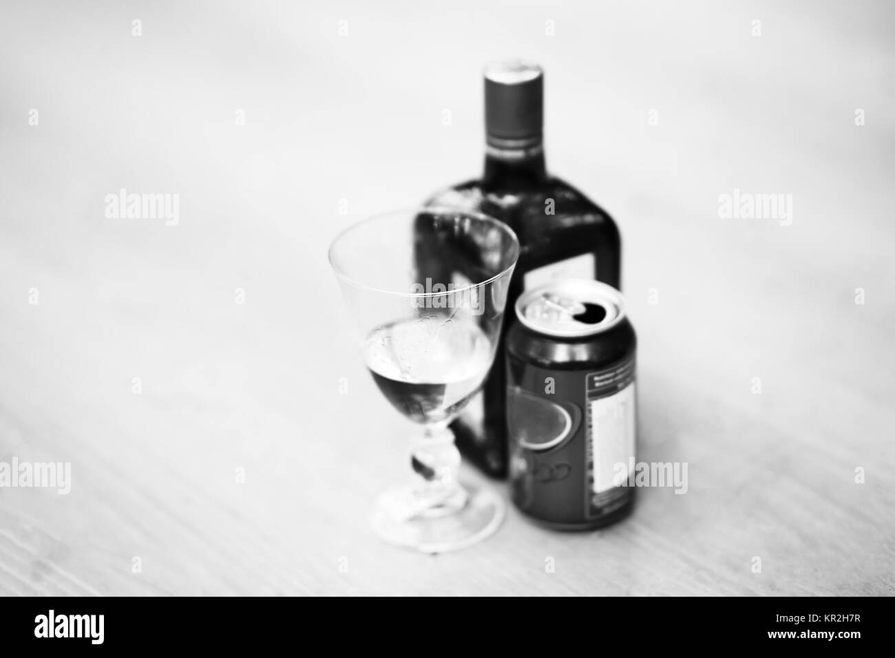 Horizontal black and white liqueur bokeh background Stock Photo Alamy