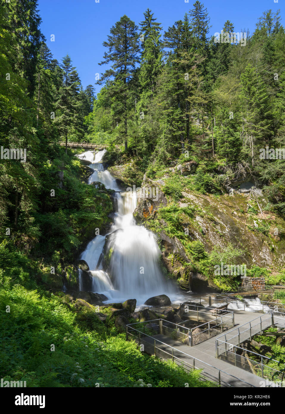 triberg waterfalls in the summer - bottom 4 of the 7 main stages Stock ...