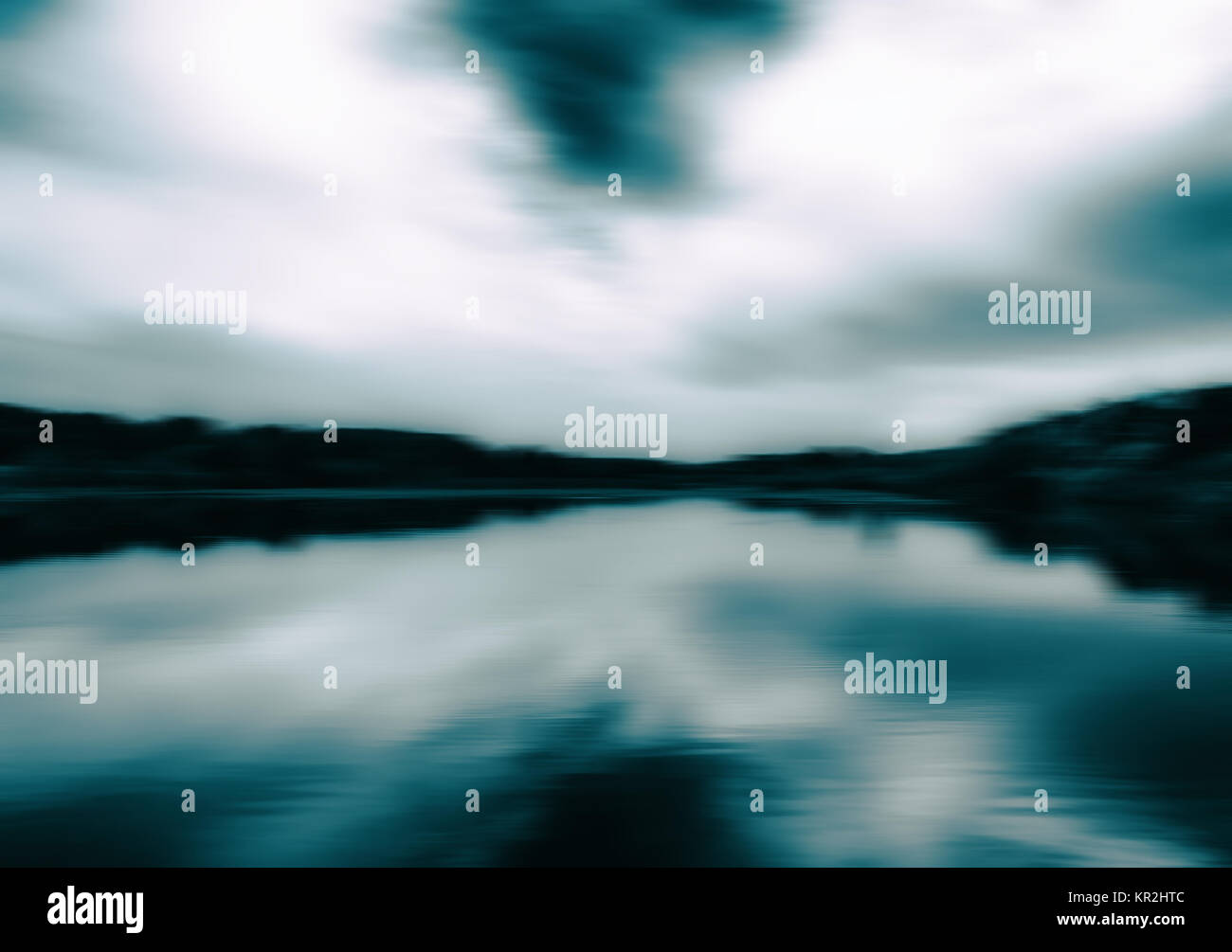 Horizontal aqua sepia landscape motion abstraction background ba Stock Photo