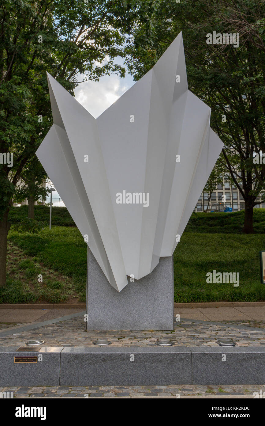 Phoenix Rising sculpture, by Emlen Etting, Penn's Landing, Philadelphia, Pennsylvania, United States. Stock Photo