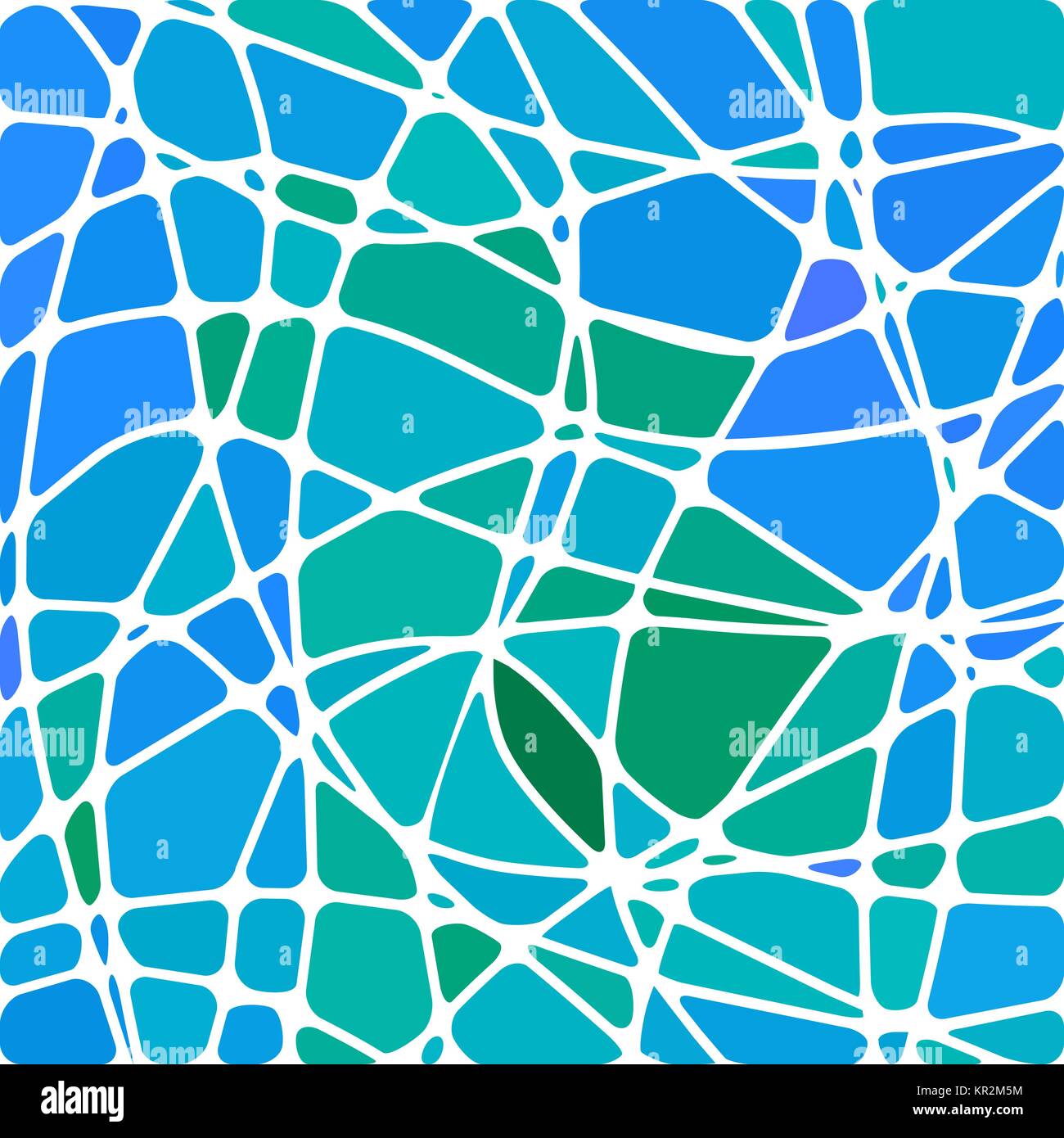 abstract vector stained-glass mosaic background - blue and teal Stock ...