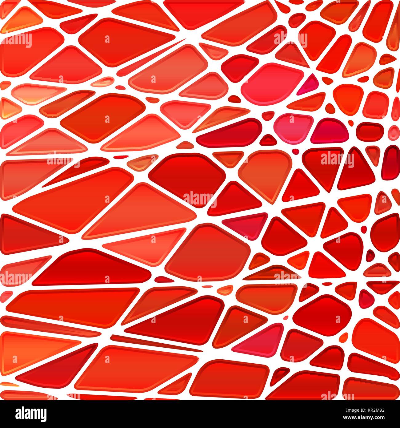 abstract vector stained-glass mosaic background - bright red Stock ...
