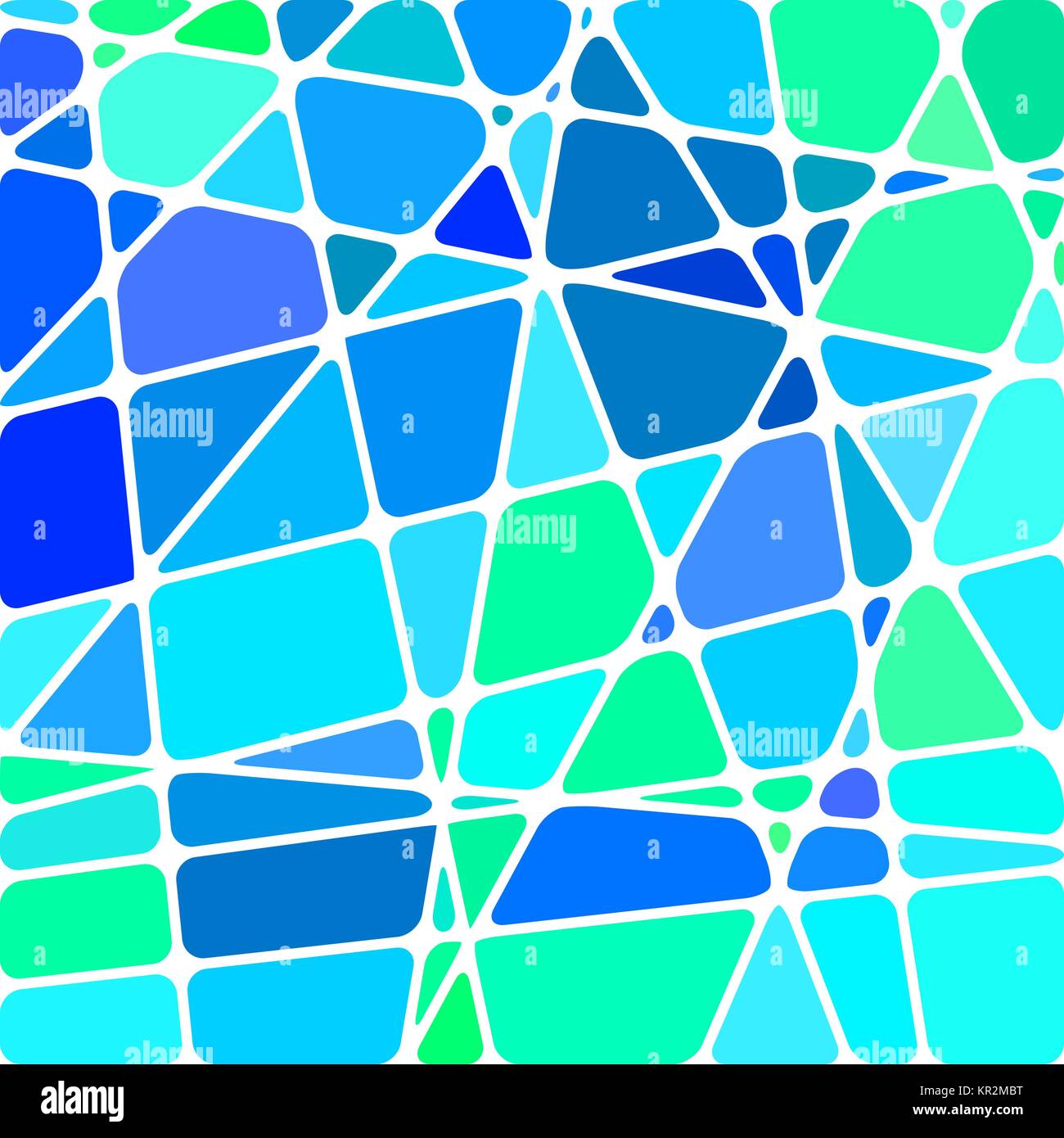 abstract vector stained-glass mosaic background - blue and green Stock ...
